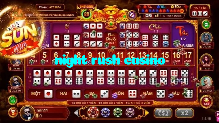 night rush casino casino presented on mobile device in Pakistan with slots and live games